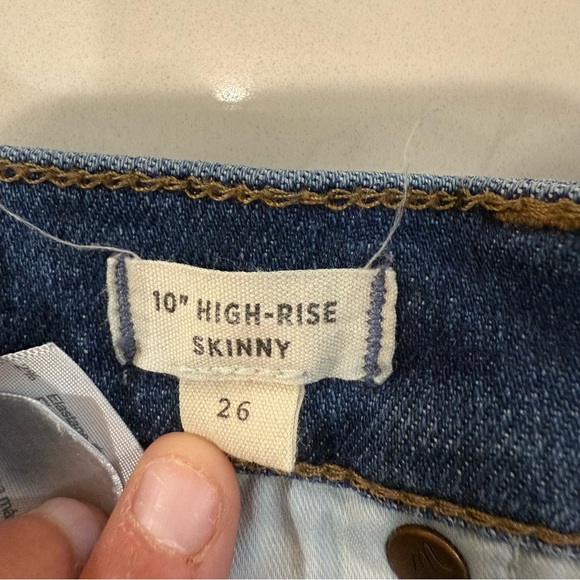 Madewell 10” High Rise Skinny Denim Jeans Women’s 26 Blue Classic Preppy Casual - Picture 8 of 9